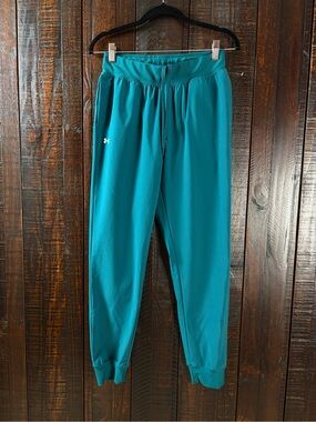 Under Armour Rival Women's High-Rise Woven Pants Teal/White Small